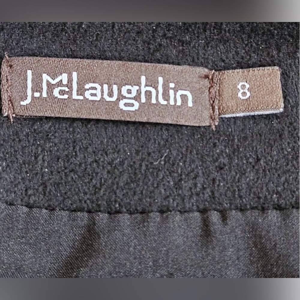 J McLaughlin Pencil Skirt Womens Size 8 Black Strech Faux Suede Boho Career - Picture 3 of 7